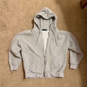 Gray Zip-Up Hoodie